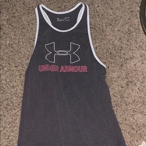 Dark Gray Under Armour racer back tank